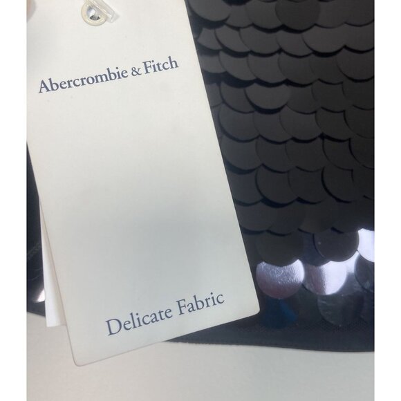 NWT Abercrombie & Fitch Scarlett Sequin Mini Skort Skirt Black Sequined XL Party - Picture 4 of 11